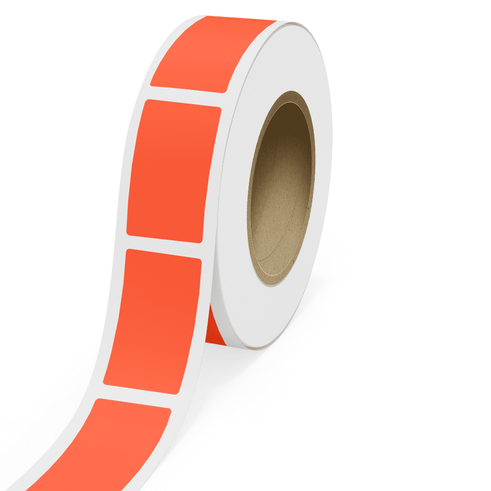 Jam Labels Neon JAM Paper Standard Label Rolls, Rectangle, 2 1/2 x 4 1/2, Neon Red, 125 ...
