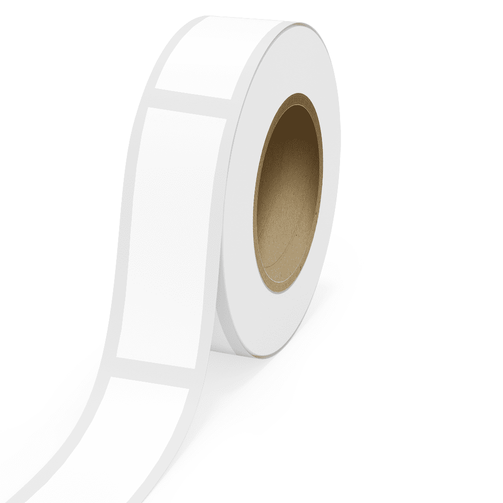JAM Paper Standard Label Rolls, Rectangle, 2 1/2 x 8, White Film, 125 Labels/Roll
