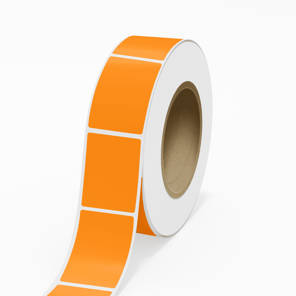 JAM Paper Standard Label Rolls, Rectangle, 2 15/16 x 4, Neon Orange, 125 Labels/Roll
