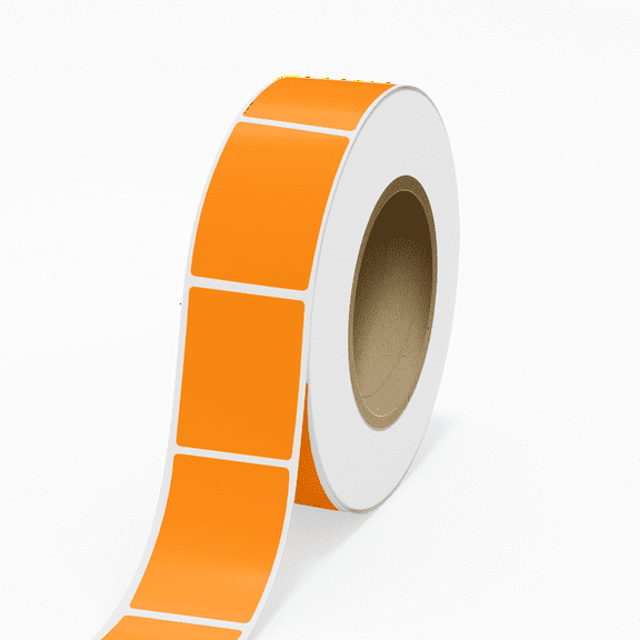 JAM Paper Standard Label Rolls, Rectangle, 2 15/16 x 4, Neon Orange, 125 Labels/Roll