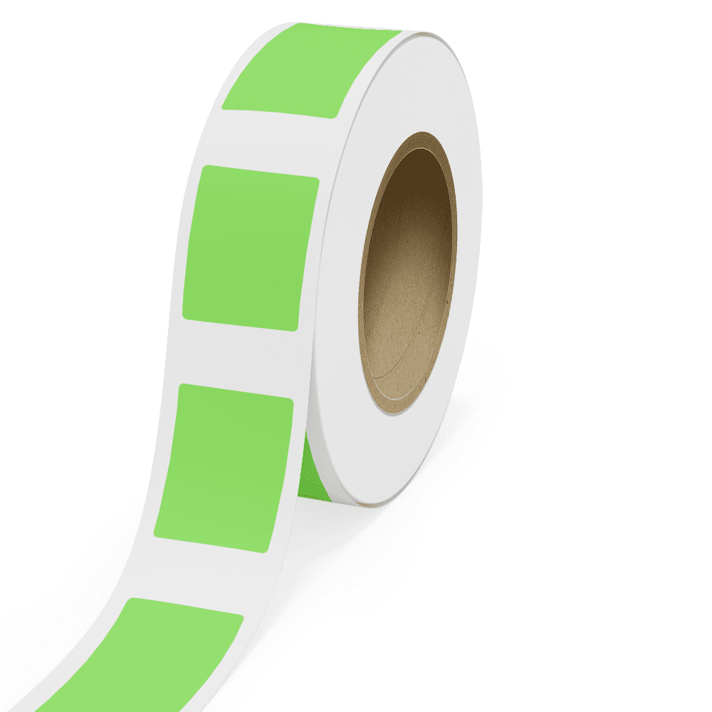 JAM Paper Standard Label Rolls, Rectangle, 2 3/4 x 3 3/4, Neon Green, 125 Labels/Roll
