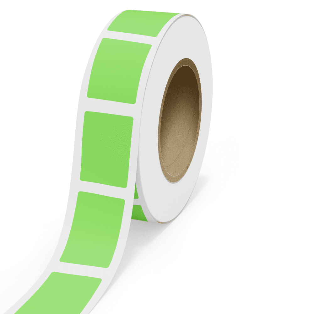 JAM Paper Standard Label Rolls, Rectangle, 2 7/8 x 4, Neon Green, 125 Labels/Roll