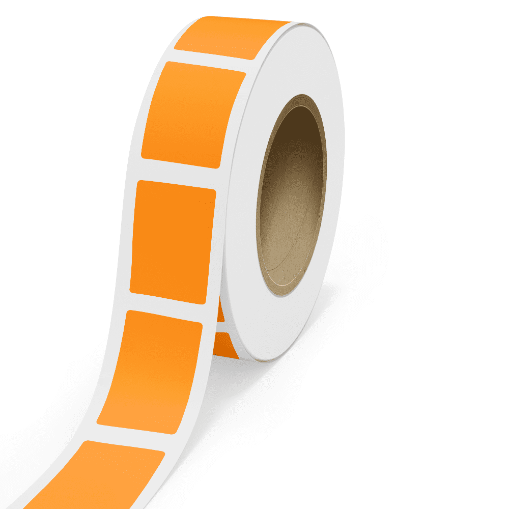 JAM Paper Standard Label Rolls, Rectangle, 2 7/8 x 4, Neon Orange, 125 Labels/Roll