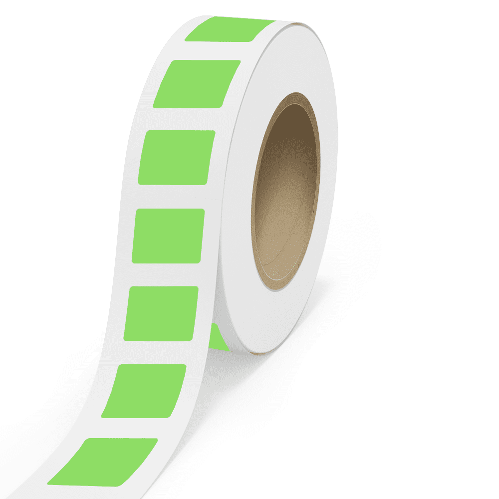 JAM Paper Standard Label Rolls, Rectangle, 2 x 2 1/2, Neon Green, 125 Labels/Roll