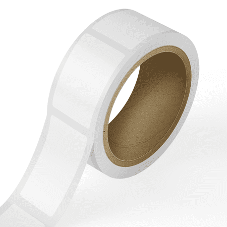 JAM Paper Standard Label Rolls, Rectangle, 2 x 3 1/2, Clear Transparent Film, 125 Labels/Roll