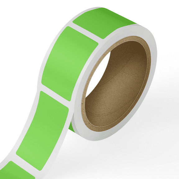 JAM Paper Standard Label Rolls, Rectangle, 2 x 3 1/2, Neon Green, 125 Labels/Roll