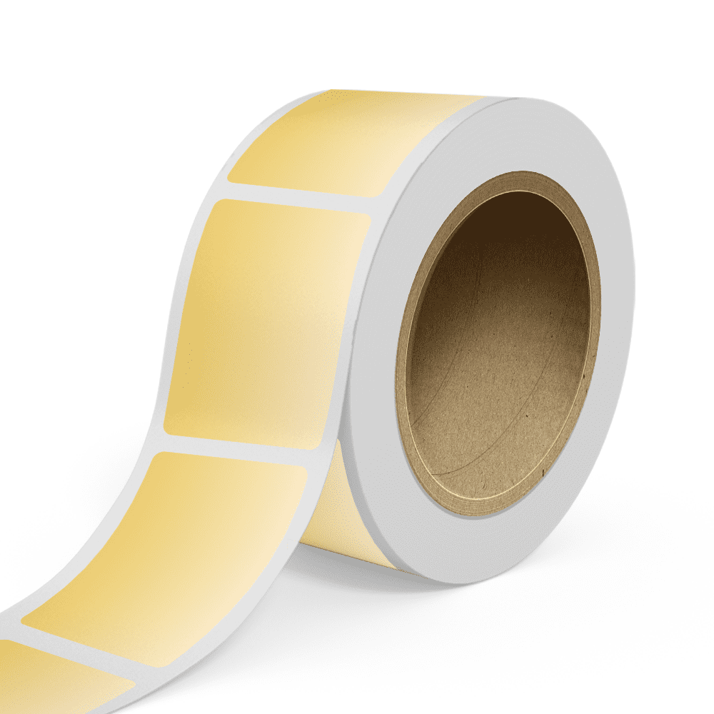 JAM Paper Standard Label Rolls, Rectangle, 2 x 3, Gold Metallic Foil, 125 Labels/Roll