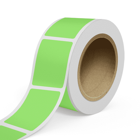 JAM Paper Standard Label Rolls, Rectangle, 2 x 3, Neon Green, 125 Labels/Roll