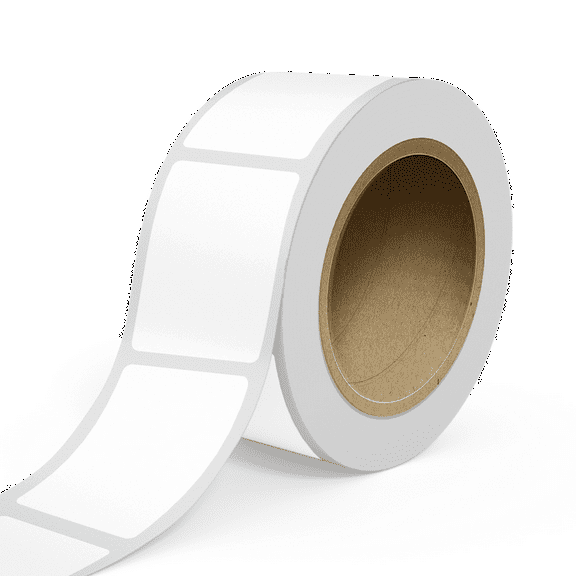 JAM Paper Standard Label Rolls, Rectangle, 2 x 3, White Film, 125 Labels/Roll
