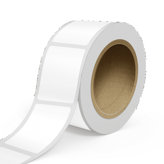 JAM Paper Standard Label Rolls, Rectangle, 2 x 3, White Glossy, 125 Labels/Roll