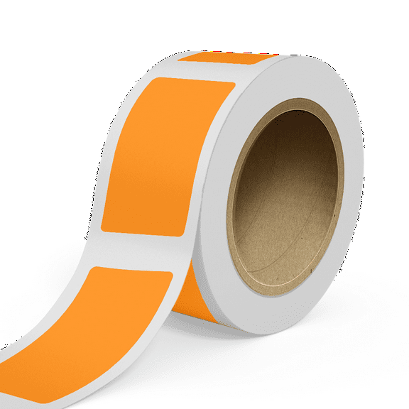 JAM Paper Standard Label Rolls, Rectangle, 2 x 4, Neon Orange, 125 Labels/Roll