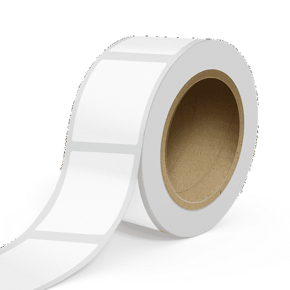 JAM Paper Standard Label Rolls, Rectangle, 3 1/2 x 4 1/2, Clear Transparent Film, 125 Labels/Roll