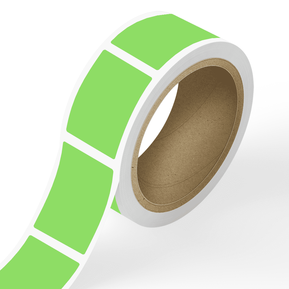 JAM Paper Standard Label Rolls, Rectangle, 3 3/8 x 5 1/2, Neon Green, 125 Labels/Roll