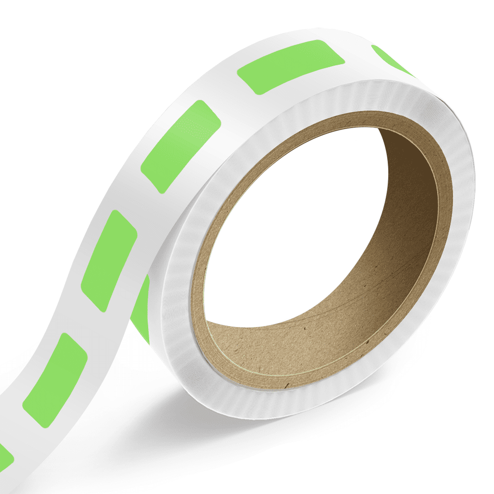JAM Paper Standard Label Rolls, Rectangle, 3/4 x 2, Neon Green, 125 Labels/Roll