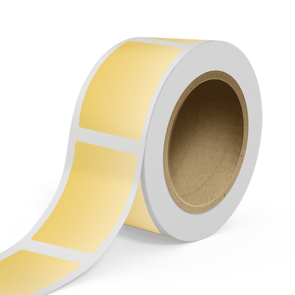 JAM Paper Standard Label Rolls, Rectangle, 3 x 5, Gold Metallic Foil, 125 Labels/Roll