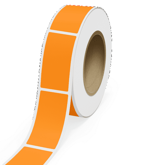 JAM Paper Standard Label Rolls, Rectangle, 3 x 6, Neon Orange, 125 Labels/Roll