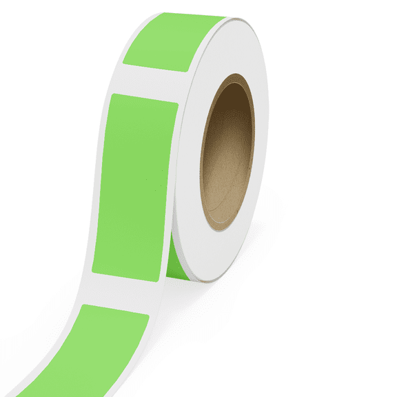 JAM Paper Standard Label Rolls, Rectangle, 3 x 8, Neon Green, 125 Labels/Roll