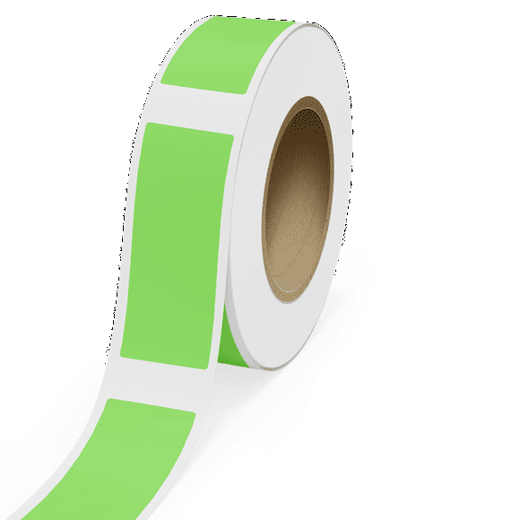 JAM Paper Standard Label Rolls, Rectangle, 3 x 8, Neon Green, 125 Labels/Roll