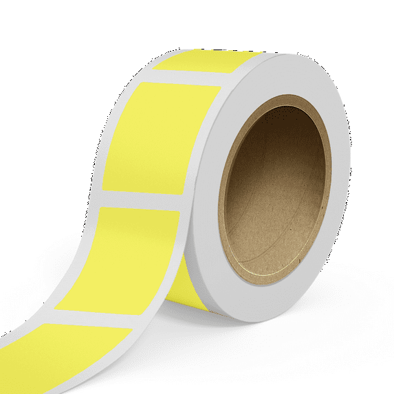 JAM Paper Standard Label Rolls, Rectangle, 4 x 5 1/2, Neon Yellow, 125 Labels/Roll