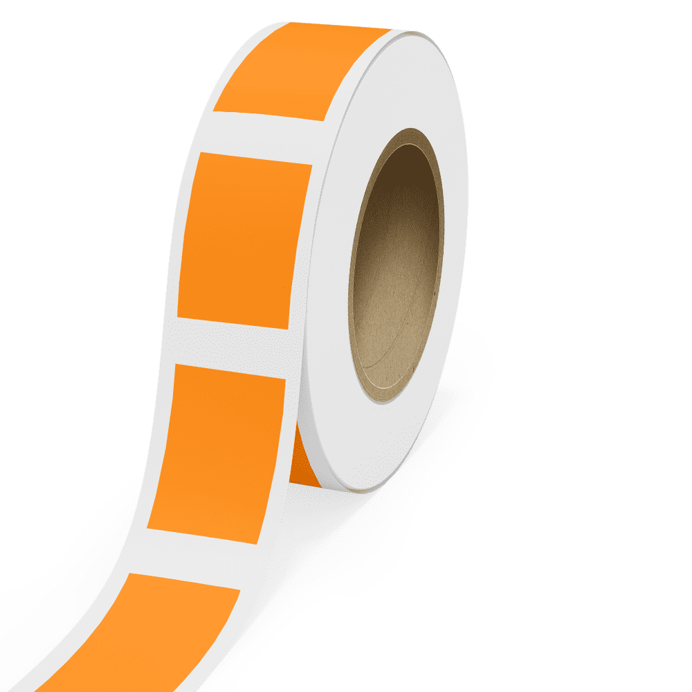 JAM Paper Standard Label Rolls, Rectangle, 4 x 6, Neon Orange, 125 Labels/Roll
