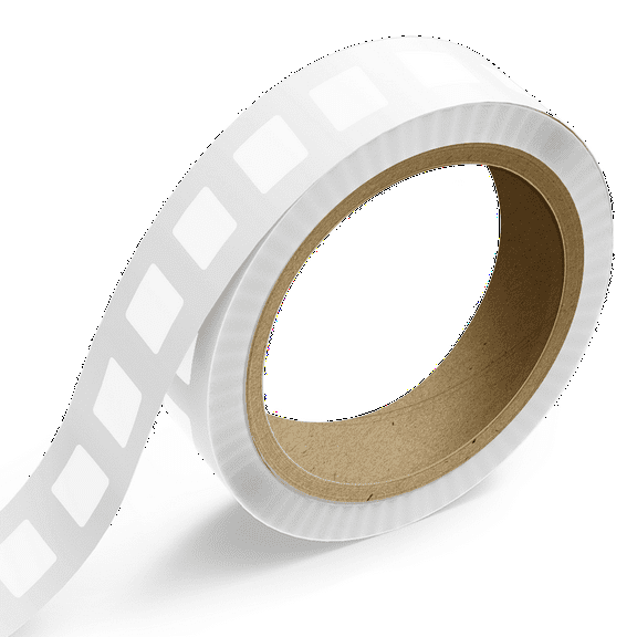 JAM Paper Standard Label Rolls, Square, 1 x 1, White Film, 125 Labels/Roll