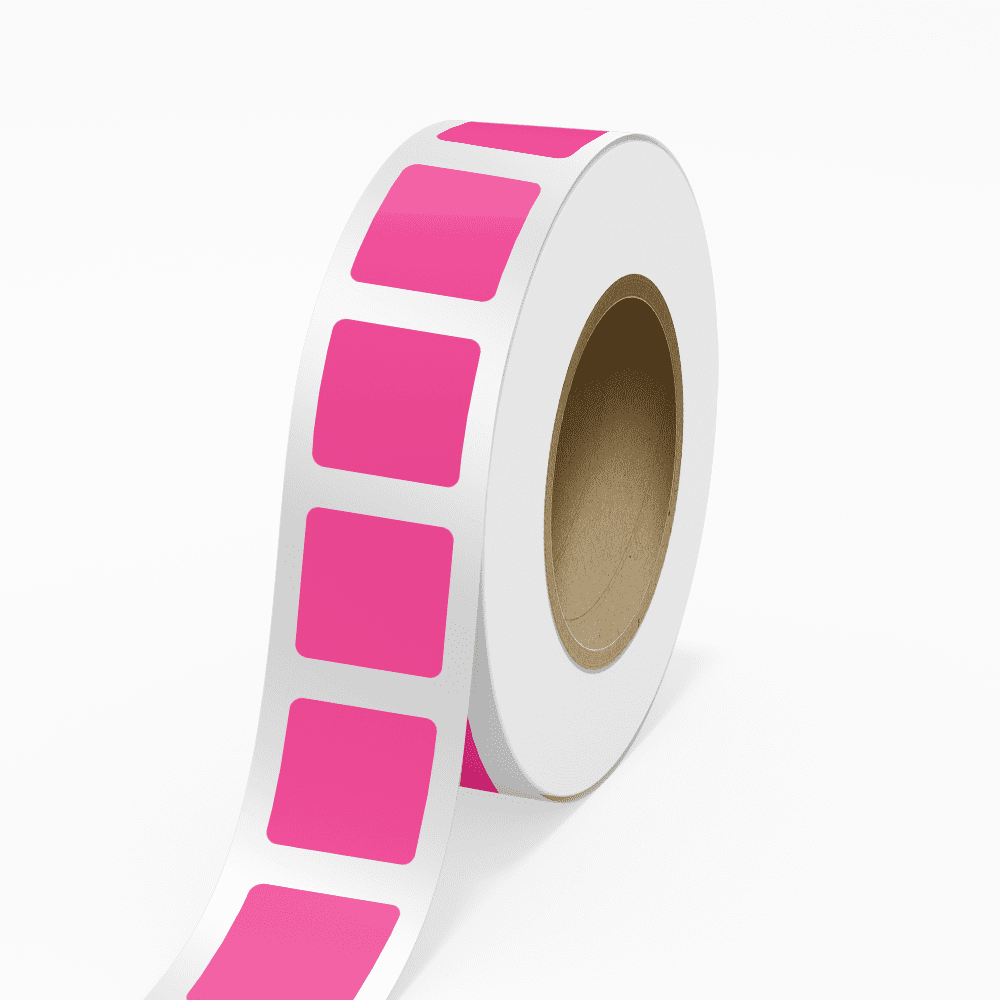 Jam Labels Neon JAM Paper Standard Label Rolls, Square, 2 1/2 x 2 1/2, Neon Pink, 125 ...