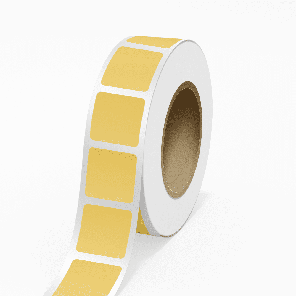 JAM Paper Standard Label Rolls, Square, 2 3/4 x 2 3/4, Gold Metallic Foil, 125 Labels/Roll