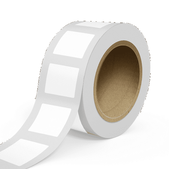 JAM Paper Standard Label Rolls, Square, 3 x 3, White Film, 125 Labels/Roll