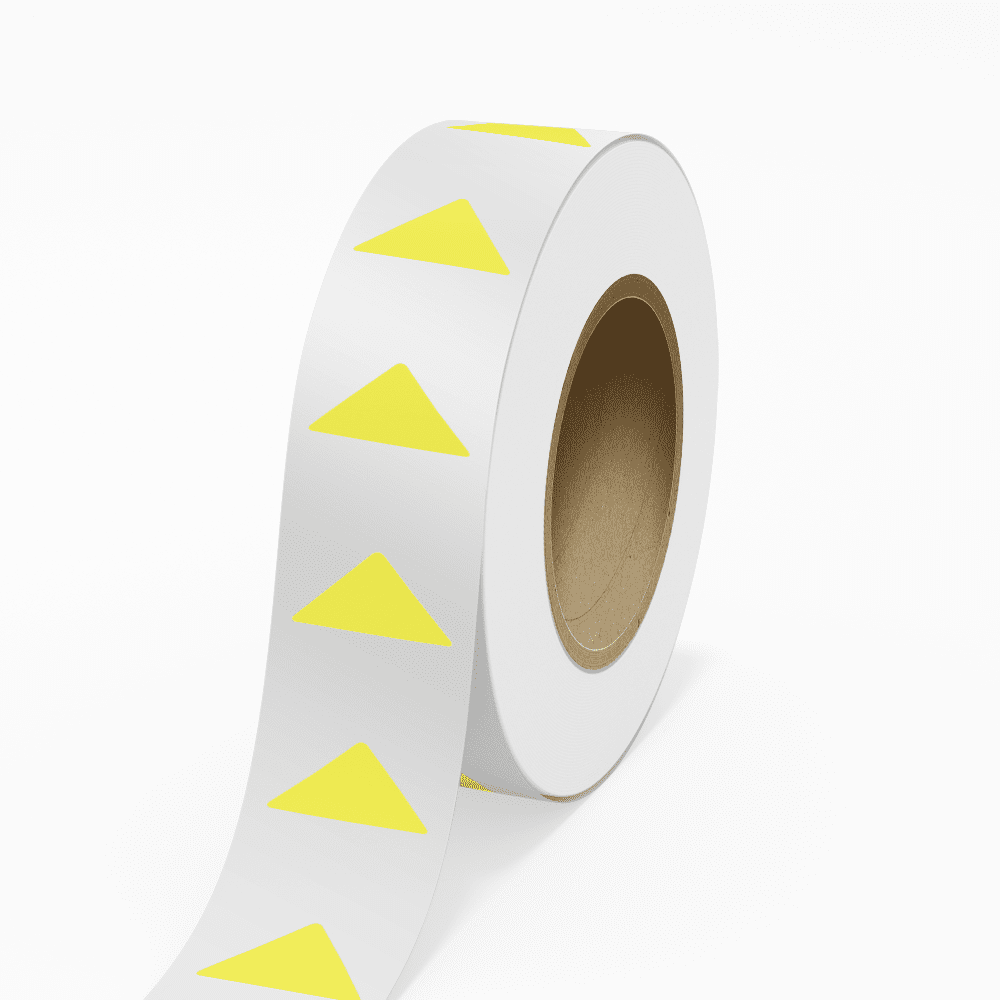 JAM Paper Standard Label Rolls, Triangle, 1 1/4 x 2 1/2, Neon Yellow ...