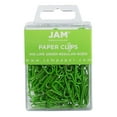 thumbnail image 1 of JAM Paper Standard Paper Clips, Lime Green, Small 1 in, 100/Pack, 1 of 4
