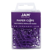 JAM Paper Standard Paper Clips, Purple, 2/Pack, Small 1 in