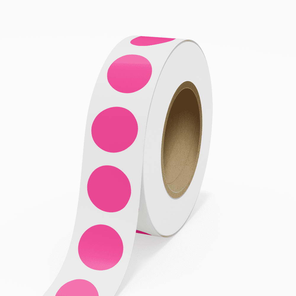 Jam Labels Neon JAM Paper Standard Round Label Rolls, Circular, 2.25 Inch, Neon Pink ...