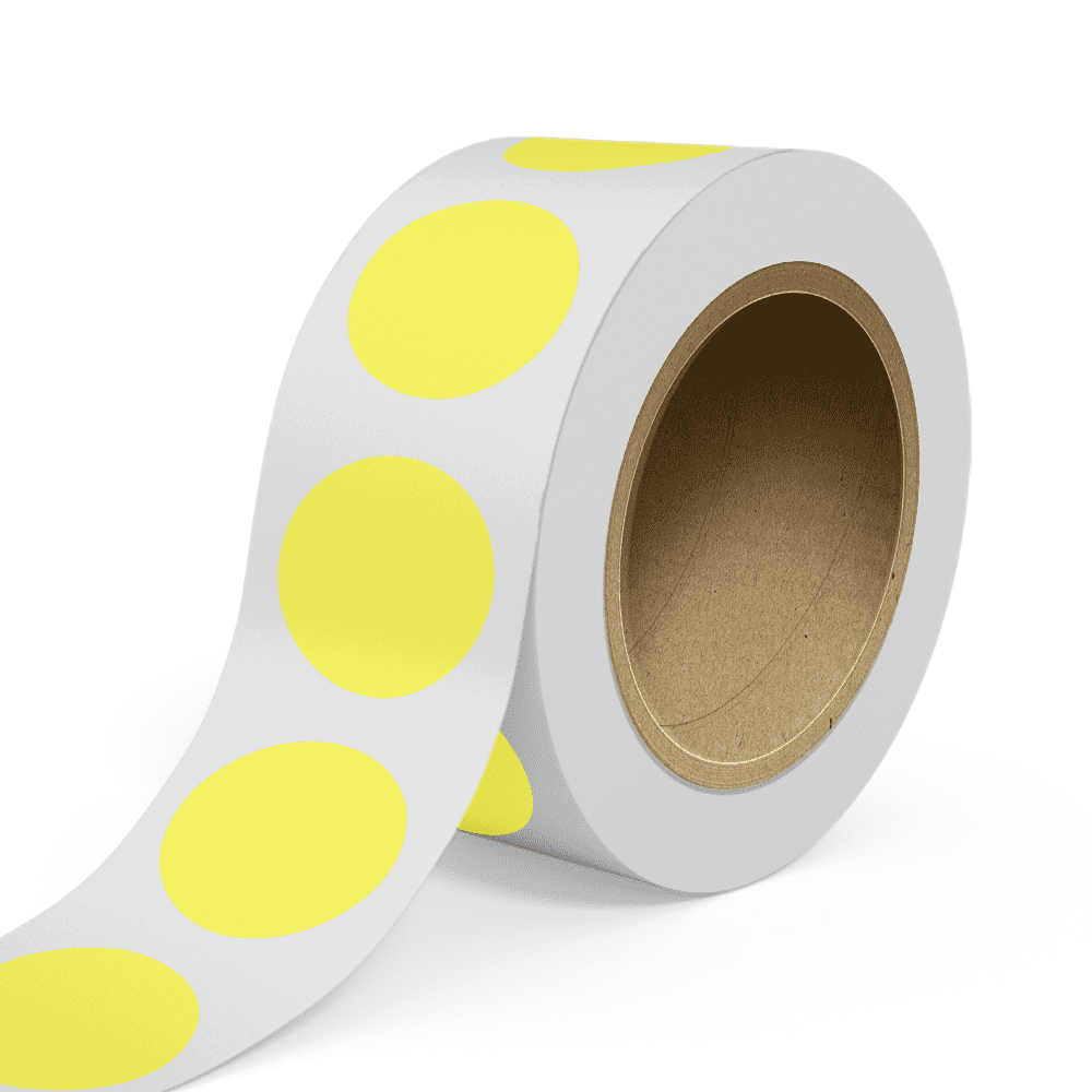 Jam Labels Neon JAM Paper Standard Round Label Rolls, Circular, 3 Inch, Neon Yellow ...