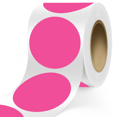 thumbnail image 1 of JAM Paper Standard Round Label Rolls, Circular, 6 Inch, Neon Pink, 125 Labels/Roll, 1 of 2