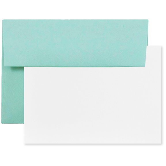 JAM Paper Stationery Set, A2 Size, Aqua Blue, 25/Pack