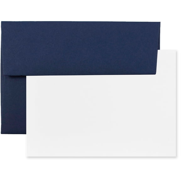 JAM Paper Stationery Set, A2 Size, Navy Blue, 25/Pack