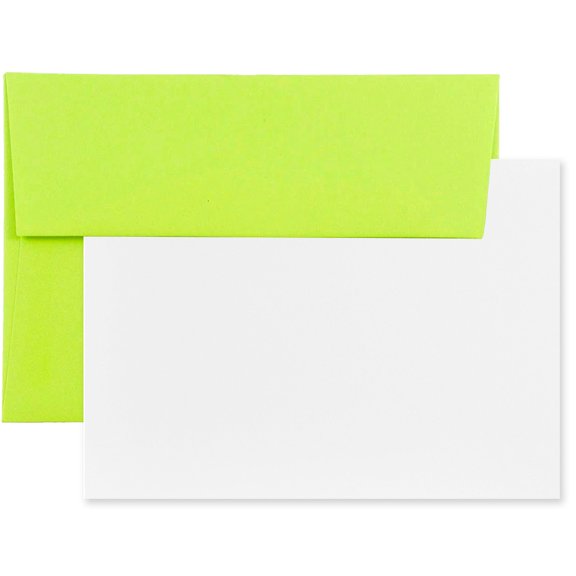 JAM Paper Stationery Set, A6 Size, 25/Pack, Lime Green