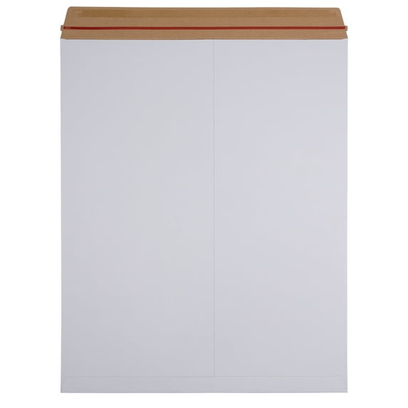 JAM Paper Stay-Flat Photo Mailer Envelopes with Peel & Seal Closure, 17 x 21, White, Sold Individually