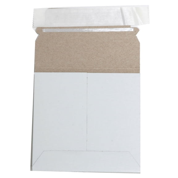 JAM Paper Stay-Flat Photo Mailer Envelopes with Peel & Seal Closure, 6 x 6, White, 6 Rigid Mailers/Pack