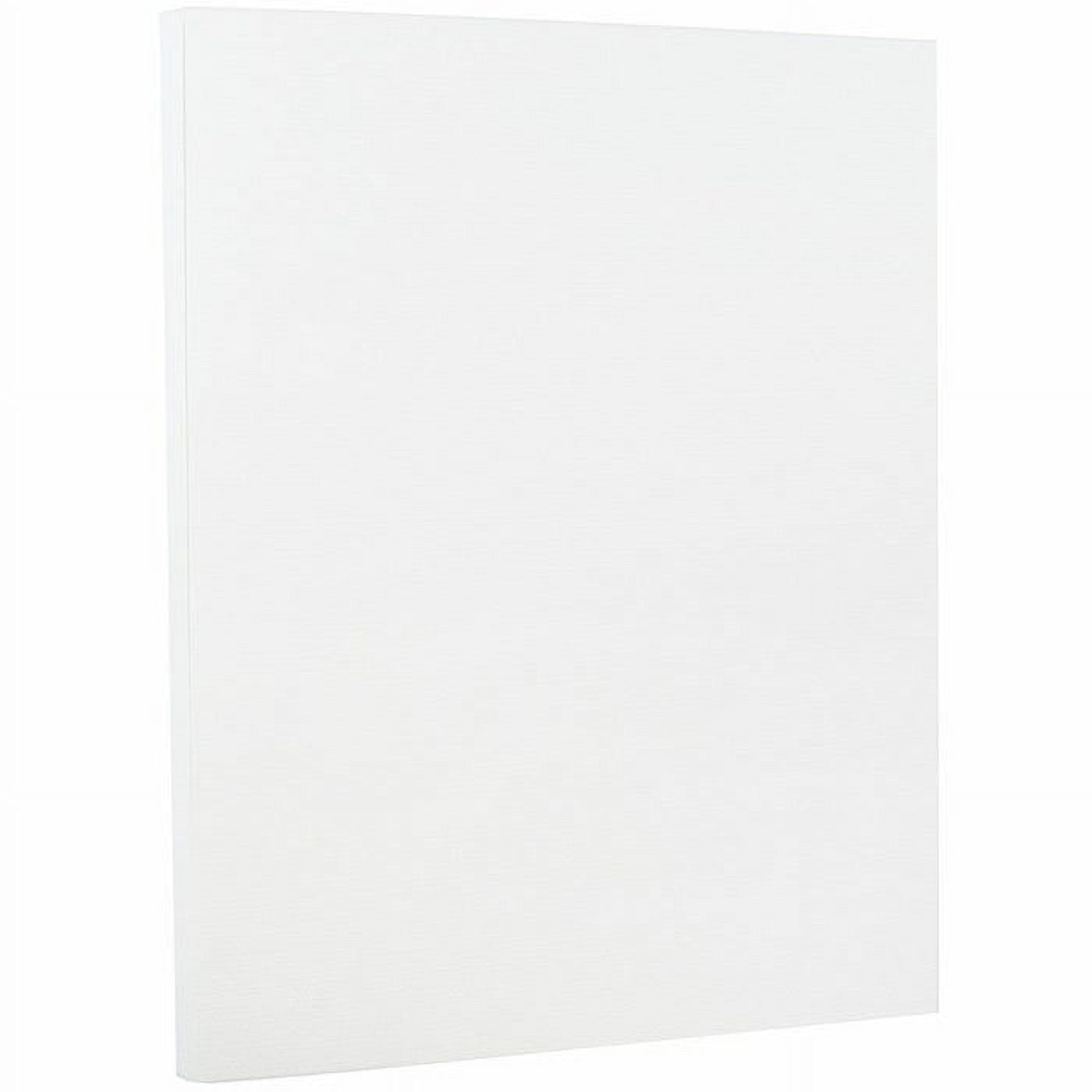 JAM Paper Strathmore, 8 1/2 x 11, Bright White Laid, 88lb, 100 per Pack