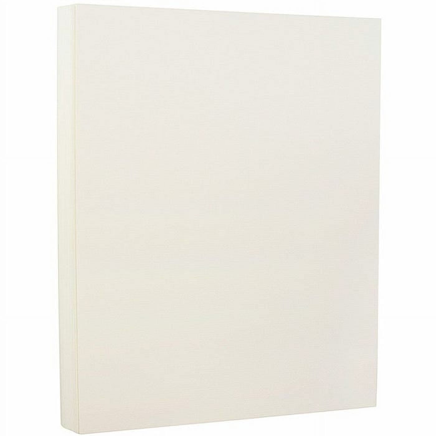 JAM Paper Strathmore, 8 1/2 x 11, Natural White Laid, 88lb, 100 per Pack