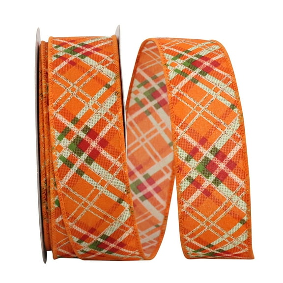 JAM Paper Stripe Fall Multi-color Polyester Ribbon, 720 x 1.5