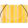 thumbnail image 1 of JAM Paper Striped Business Card Case with Elastic Closure, Yellow, 100/Pack, 1 of 4