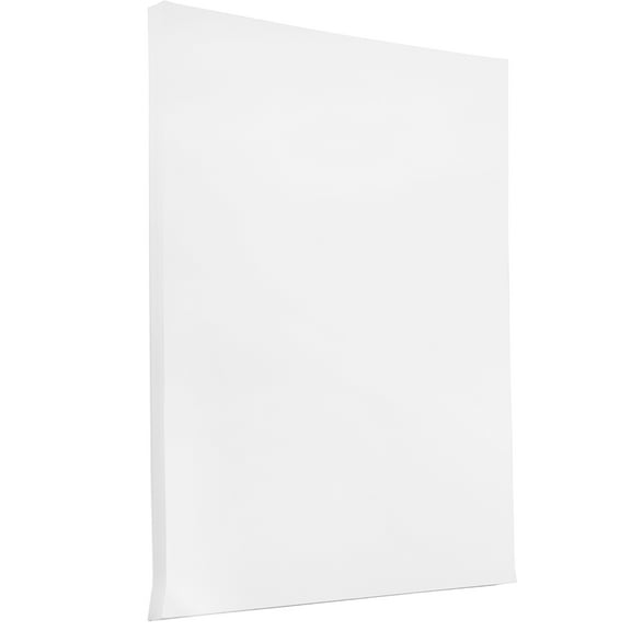 JAM Paper Tabloid 80lb Cardstock, Glossy 2-Sided, 11 x 17 Coverstock, White, 50 Sheets/Pack