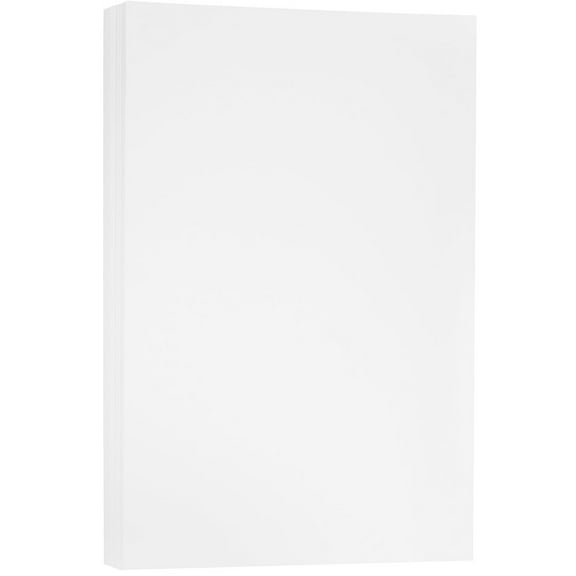 JAM Paper Tabloid Cardstock, 11 x 17, 88lb, White Wove Strathmore, 50/Pack