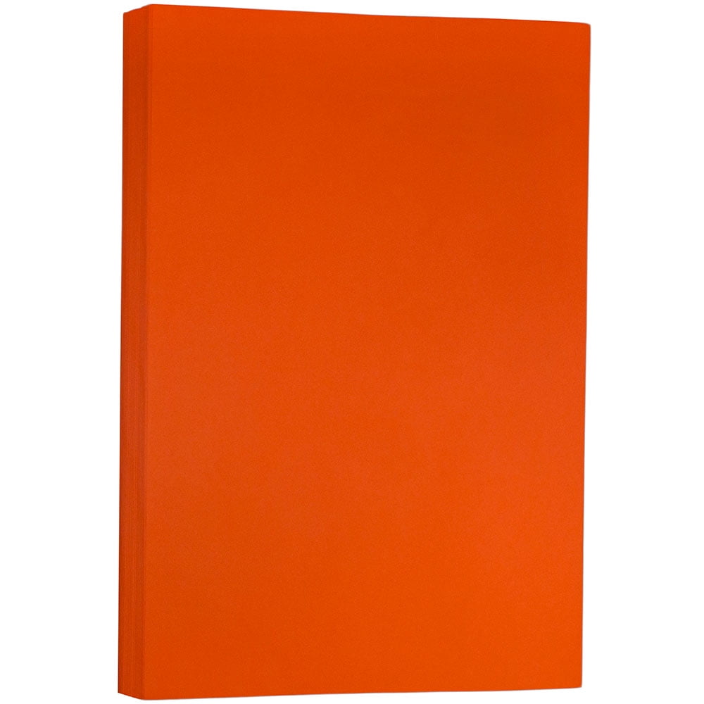 JAM Paper Tabloid Paper, 11x17, 32lb Orange, 100 per Pack
