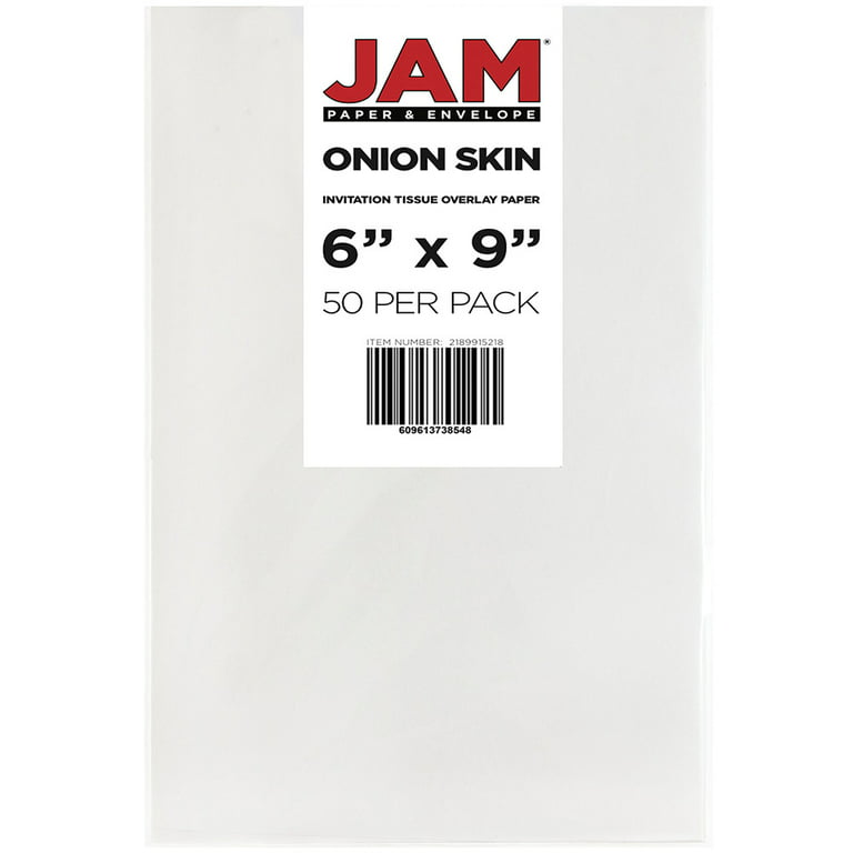.com: JAM PAPER Overlay Tissue Paper Pad - 9 x 12-17lb Onion Skin  Paper - 40 Sheets/Pad : Health & Household