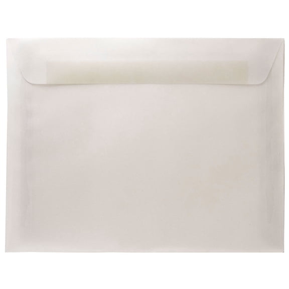 JAM Paper Translucent Envelopes, 8 3/4 x 11 1/2, Clear, 50 per Pack