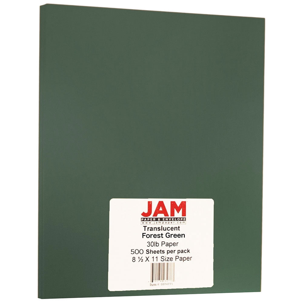 Jam Paper Translucent Vellum 36lb Cardstock - 8.5 x 11 Coverstock - Clear - 50 Sheets/Pack