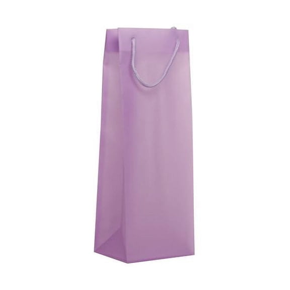 JAM Paper Translucent Wine Bag, 3.8x13.5x5, Purple, 1/Pack